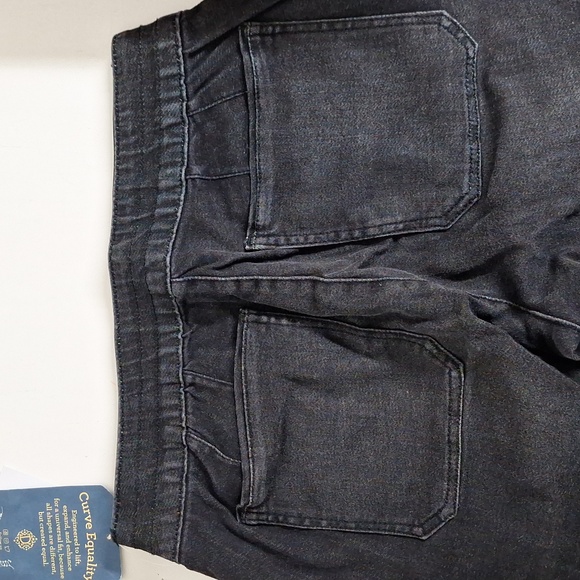 NEW! Democracy Pull-On High-Rise Denim Jogger Jeans, Black - Slimming, Stretch - Picture 6 of 10